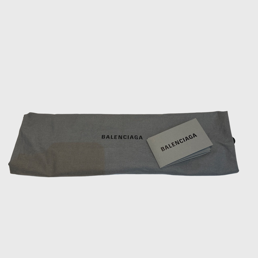 Balenciaga Hourglass Crocodile Shiny Green GHW