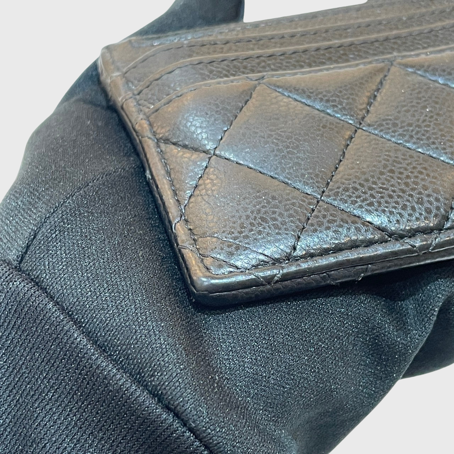Chanel Zip Card Holder Lambskin Black SHW