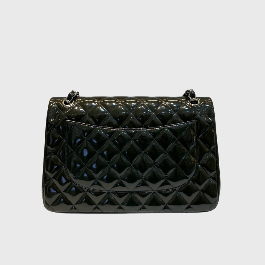 Chanel Classic Jumbo Patent Green SHW