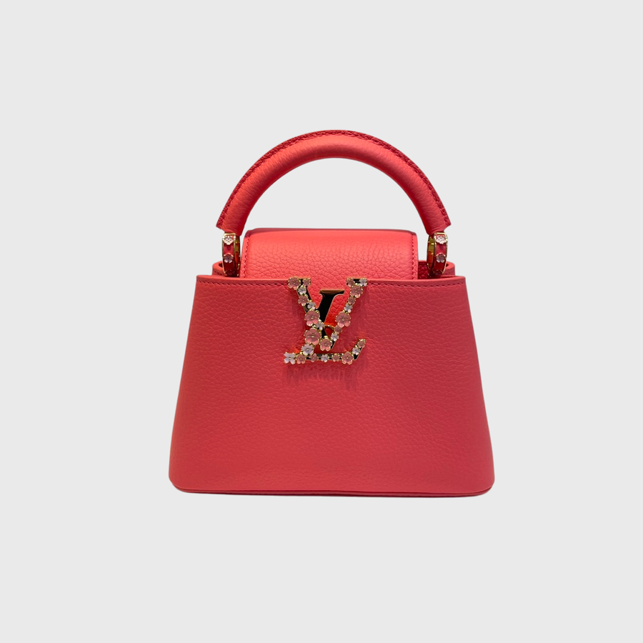 Louis Vuitton Capucines Bag Calfskin Pink GHW