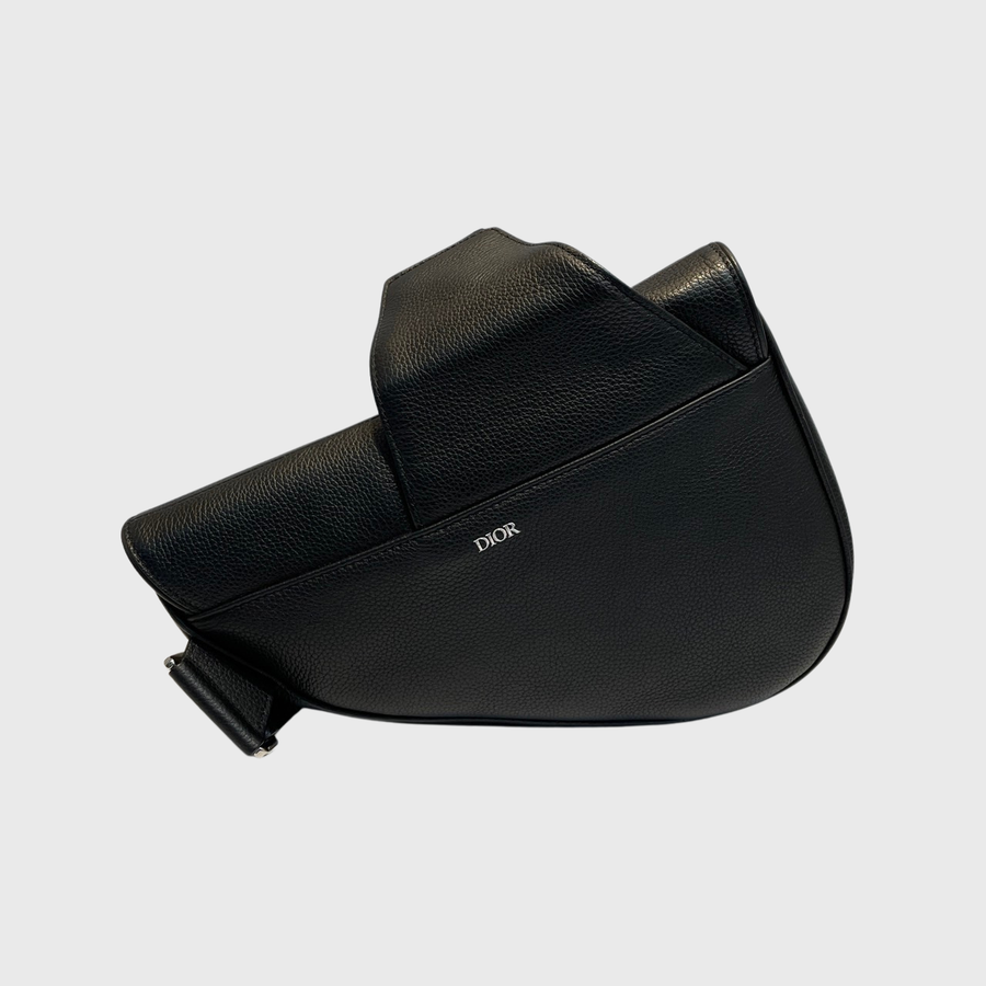 Christian Dior Saddle Bag Calfskin Black SHW