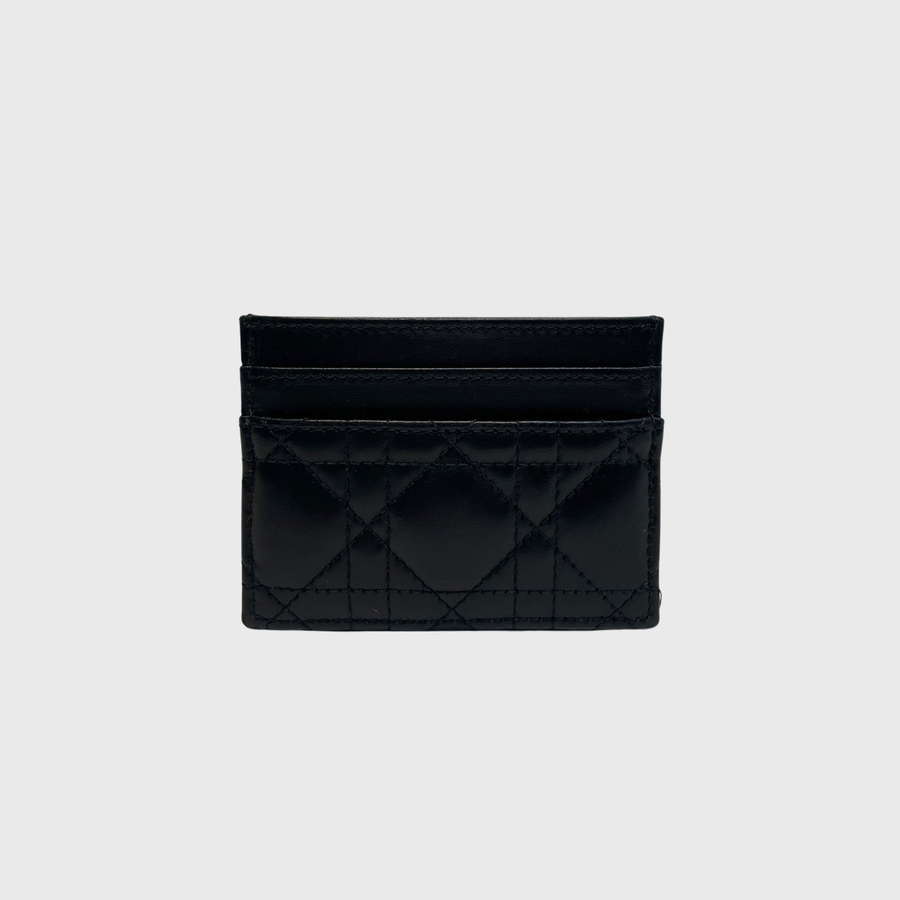 Dior Card Holder Calfskin Black GHW