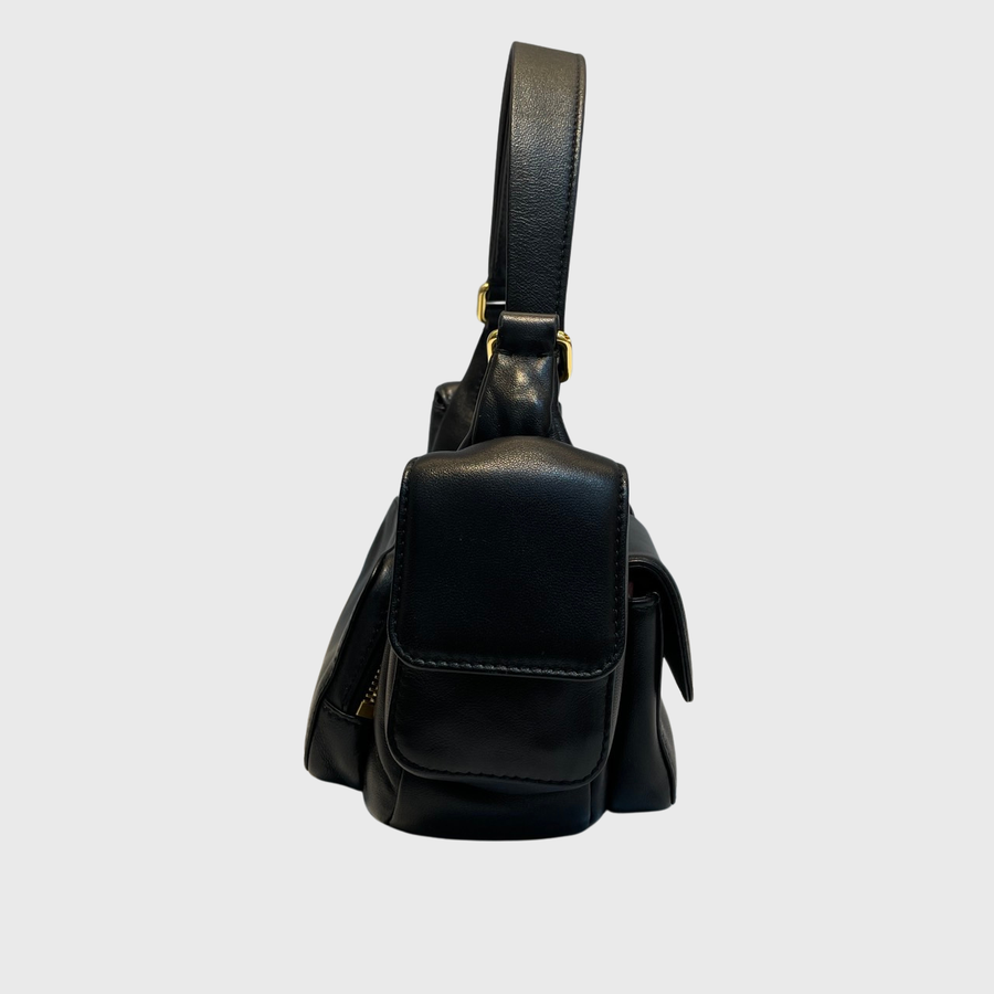 Miu Miu Nappa Pocket Leather Black GHW