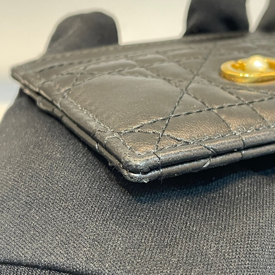 Dior Card Holder Calfskin Black GHW