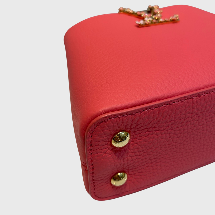 Louis Vuitton Capucines Bag Calfskin Pink GHW