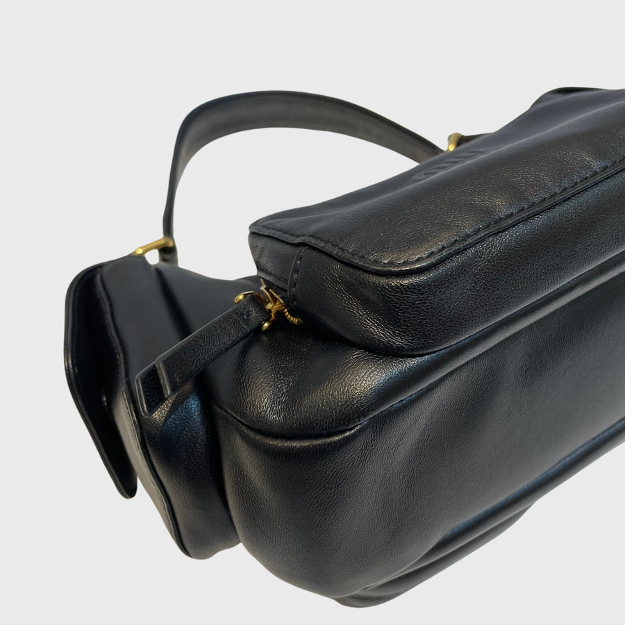 Miu Miu Nappa Pocket Leather Black GHW