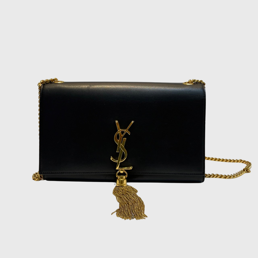 Saint Laurent Kate Medium Chain Bag Black GHW