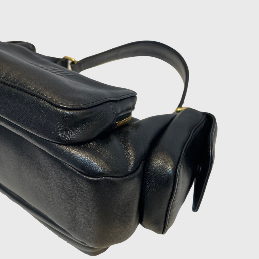 Miu Miu Nappa Pocket Leather Black GHW