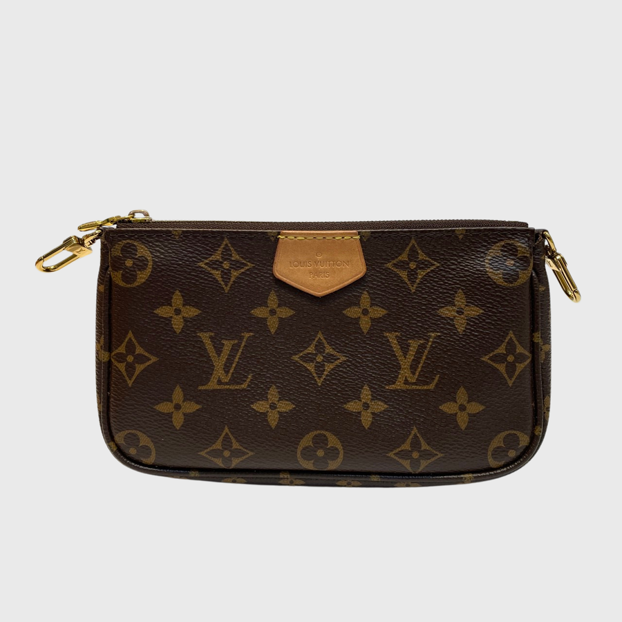 Louis Vuitton Multi Pochette Accessoires Canvas Cowhide Brown GHW