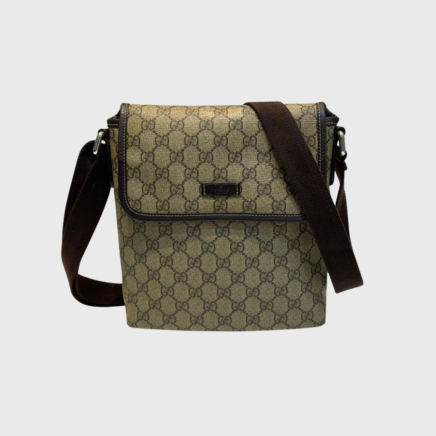 Gucci GG Suprame Messenger Canvas Brown SHW