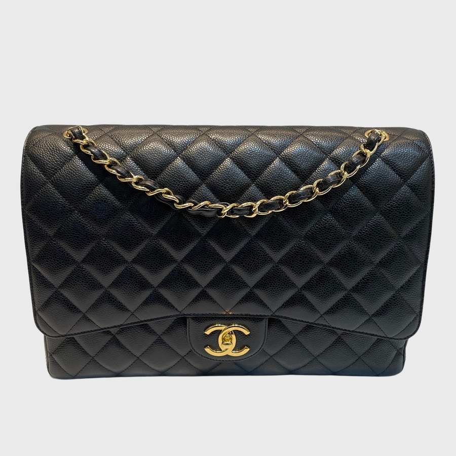 Chanel Classic Maxi Caviar Black GHW