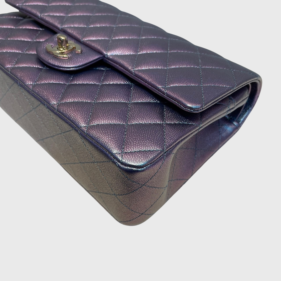 Chanel Classic Caviar Purple SHW