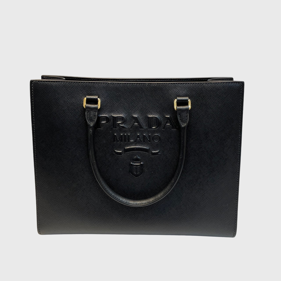 Prada Handbag Saffiano Black GHW