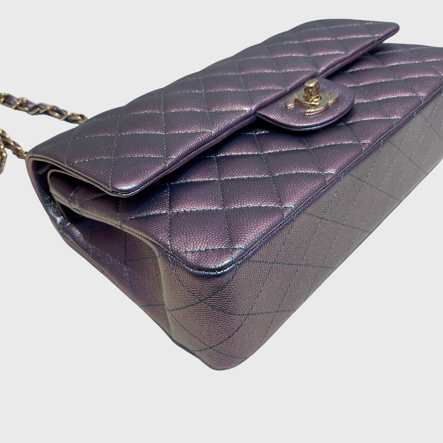 Chanel Classic Caviar Purple SHW