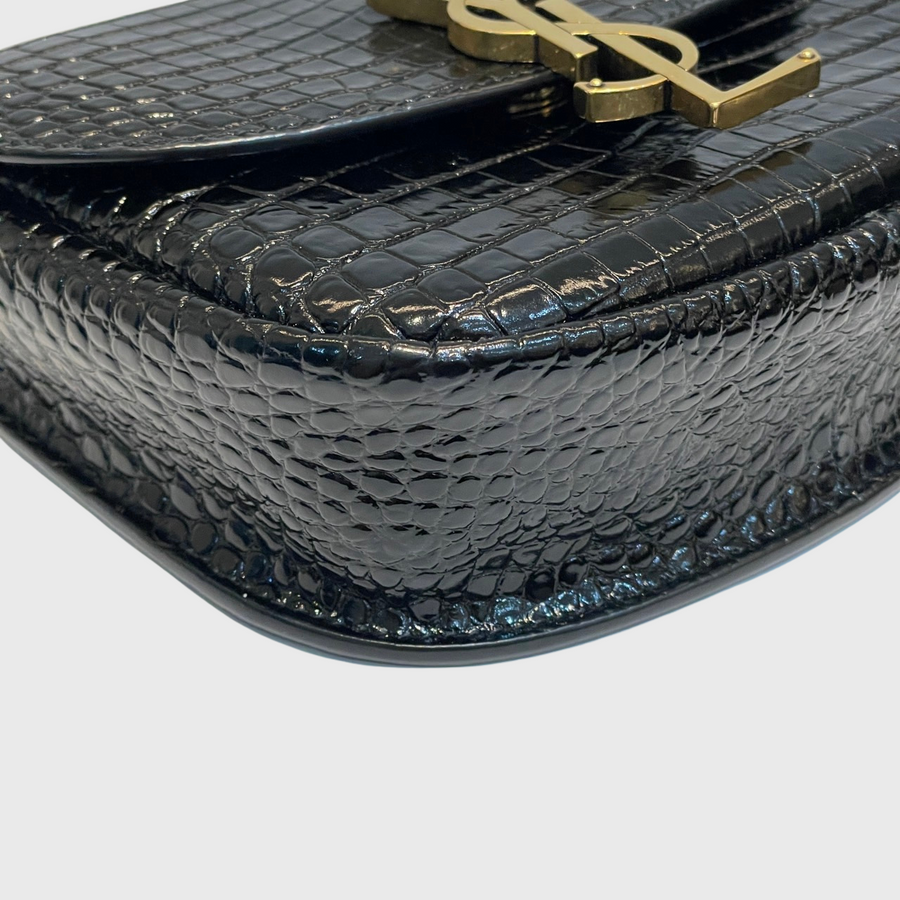 Saint Laurent Kaia Croc Embossed Small Shoulder Bag Perrine Porter