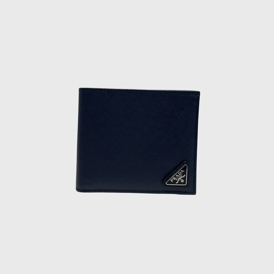 Prada Saffiano Wallet Leather Dark Blue SHW