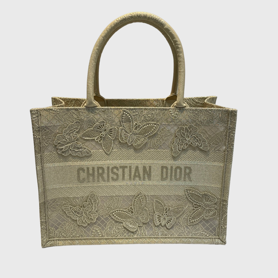 Christian Dior Book Tote Canvas Beige