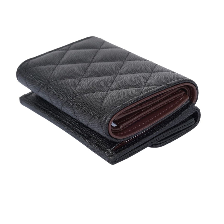Chanel Trifold Wallet Small Caviar Black SHW – Perrine Porter