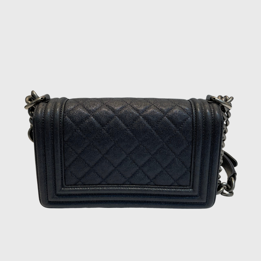 Chanel Boy Caviar Black RHW