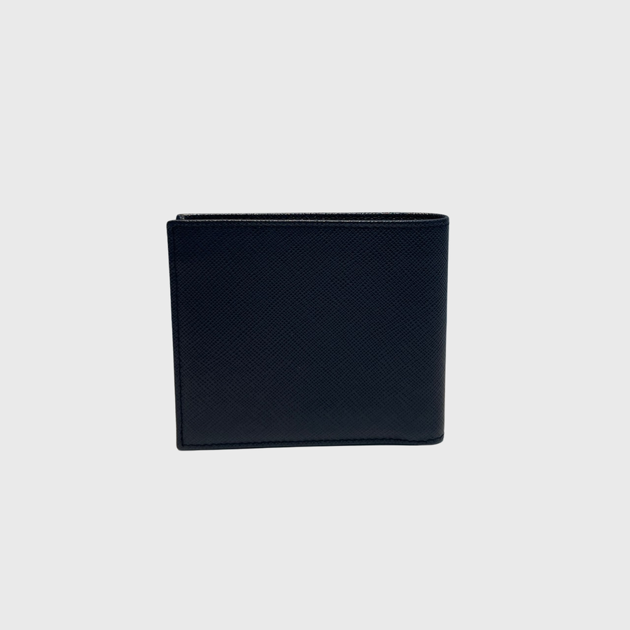 Prada Saffiano Wallet Leather Dark Blue SHW
