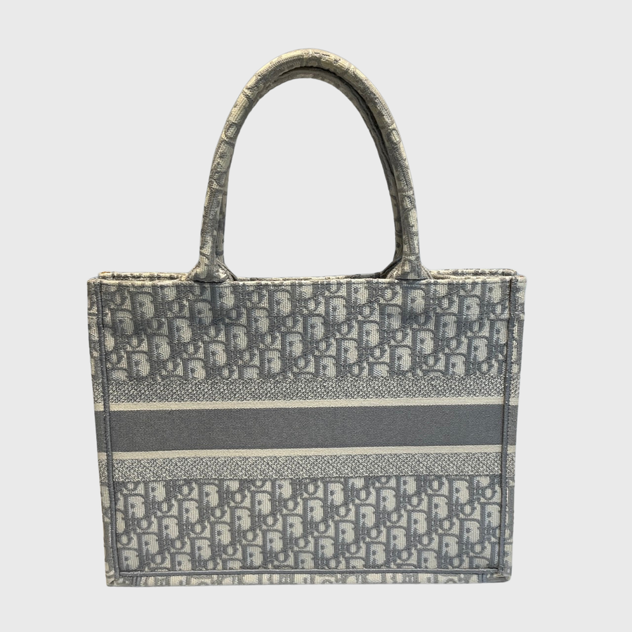 Christian Dior Book Tote Canvas Grey