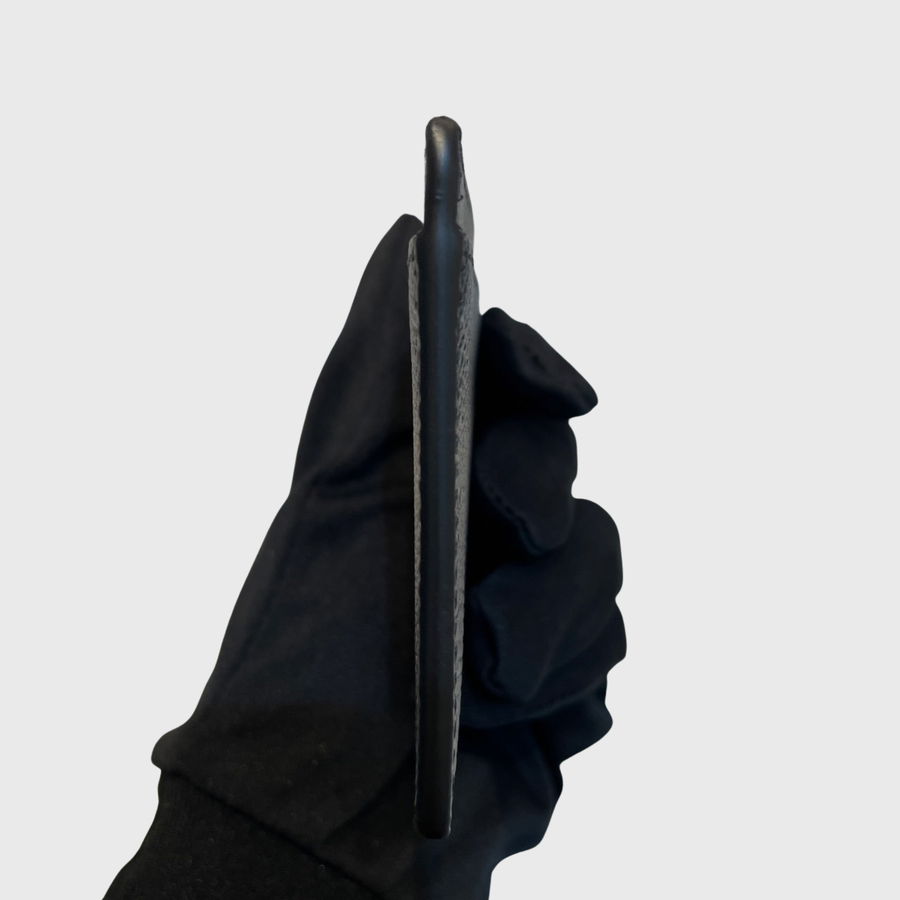 Celine Grained Card Holder Calfskin Black