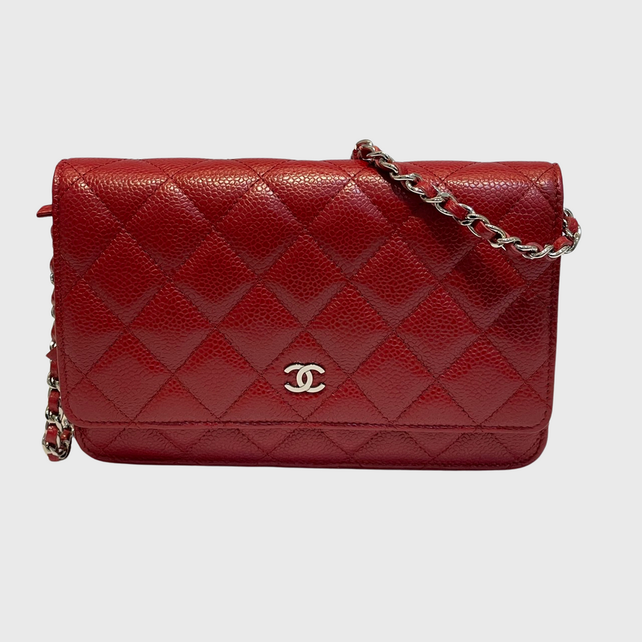 Chanel WOC Caviar Red SHW