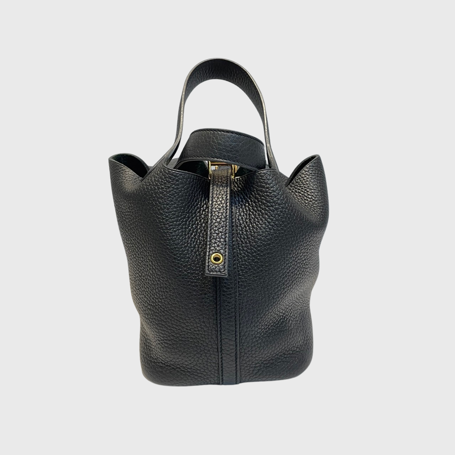 Hermes Picotin Clemence Black GHW