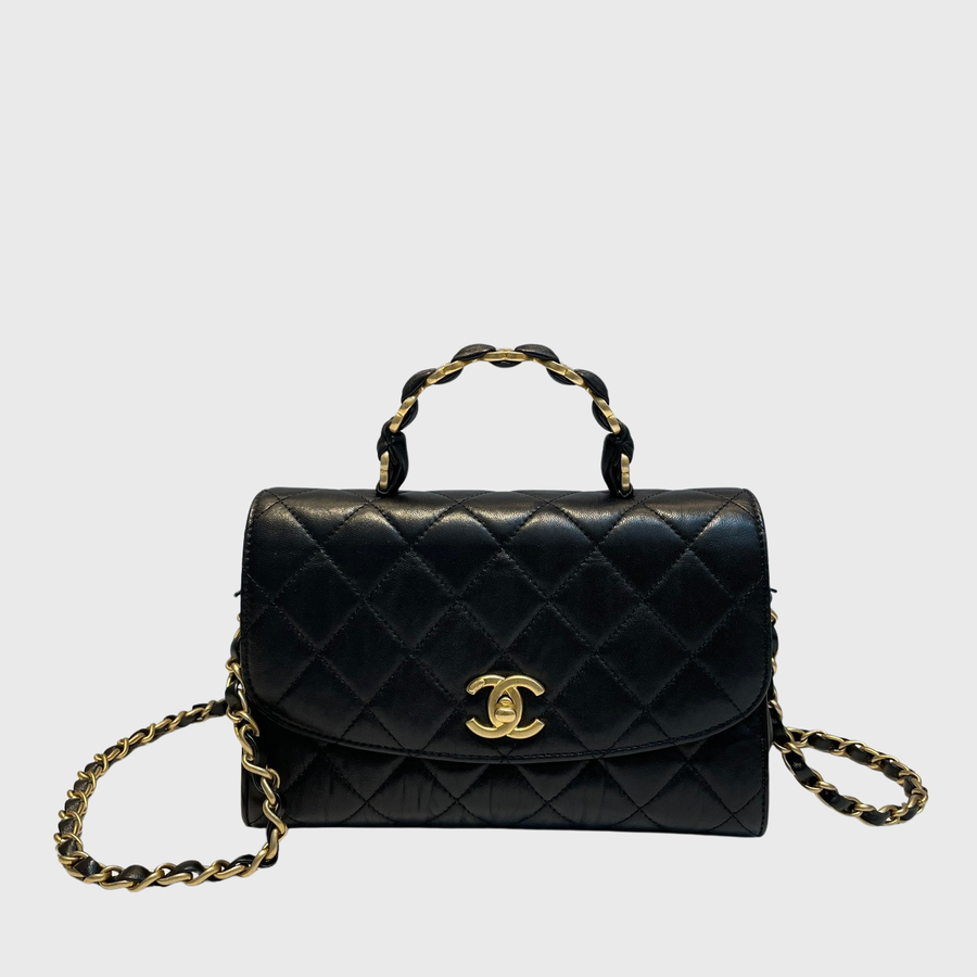 Chanel 3 Flap Bag Lambskin Black GHW
