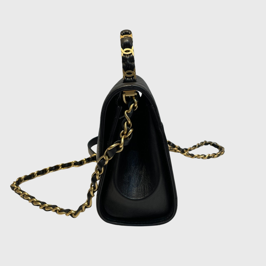 Chanel 3 Flap Bag Lambskin Black GHW