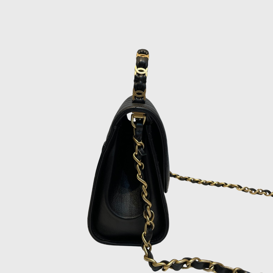 Chanel 3 Flap Bag Lambskin Black GHW