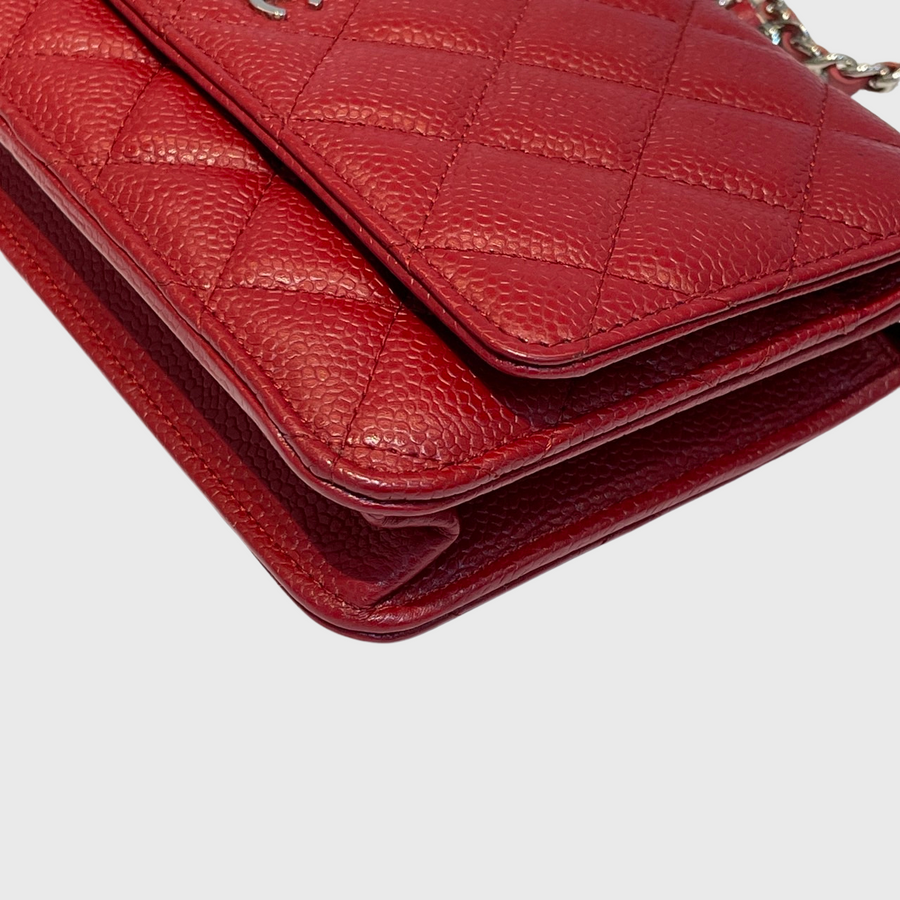 Chanel WOC Caviar Red SHW