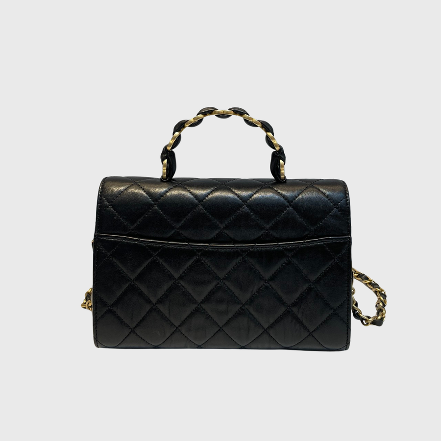 Chanel 3 Flap Bag Lambskin Black GHW