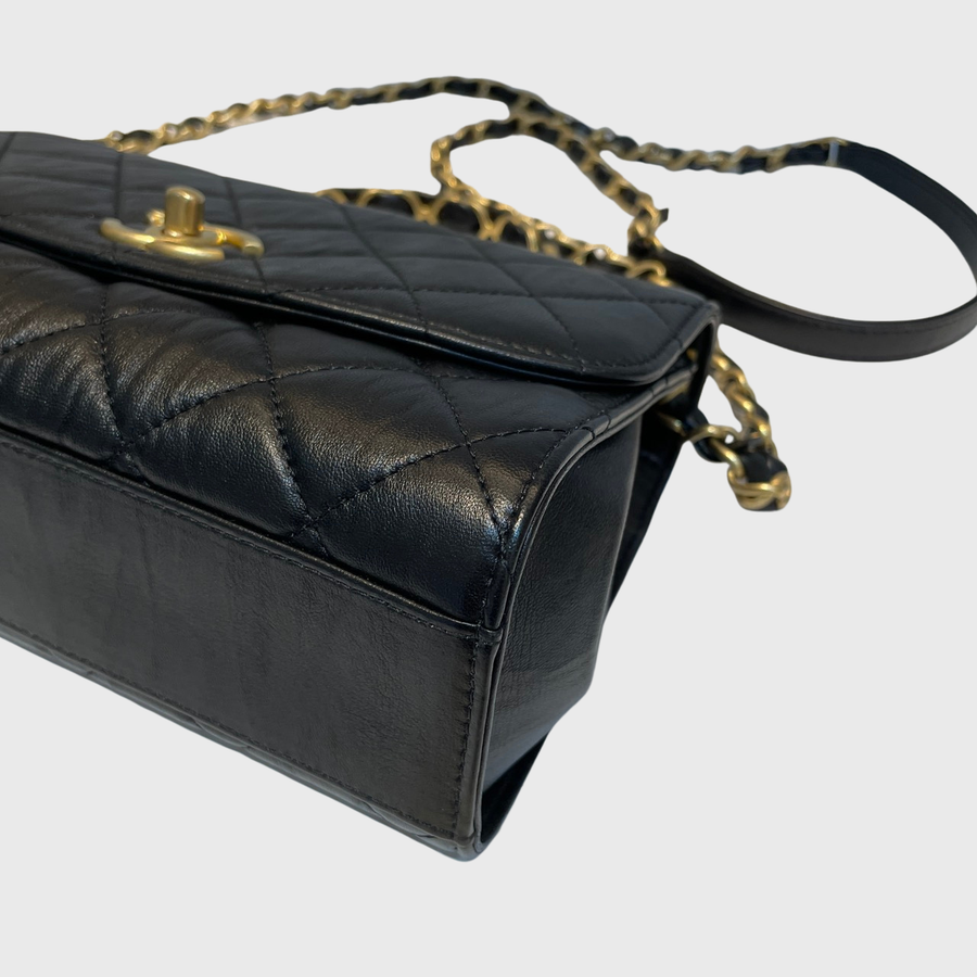 Chanel 3 Flap Bag Lambskin Black GHW