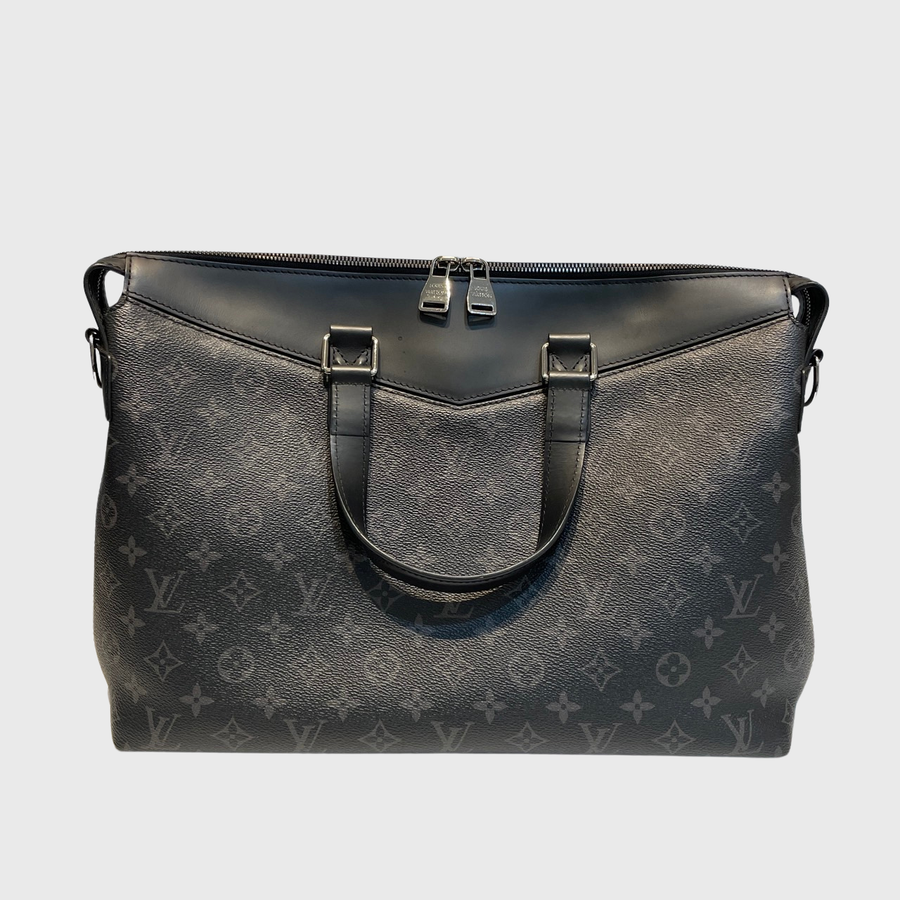 Louis Vuitton Briefcase Exploere Canvas Cowhide Black SHW