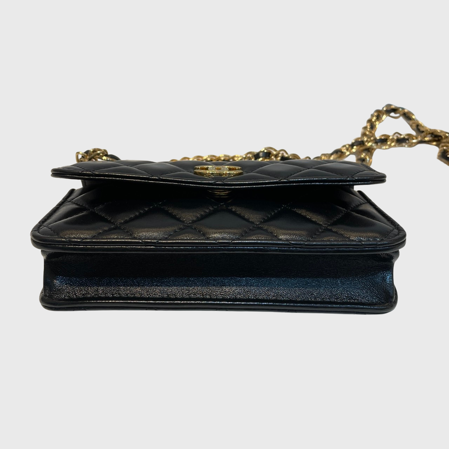 Chanel WOC Lambskin Black GHW