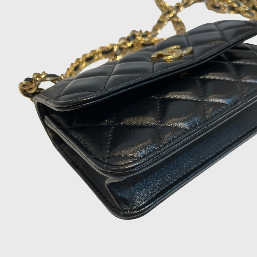 Chanel WOC Lambskin Black GHW