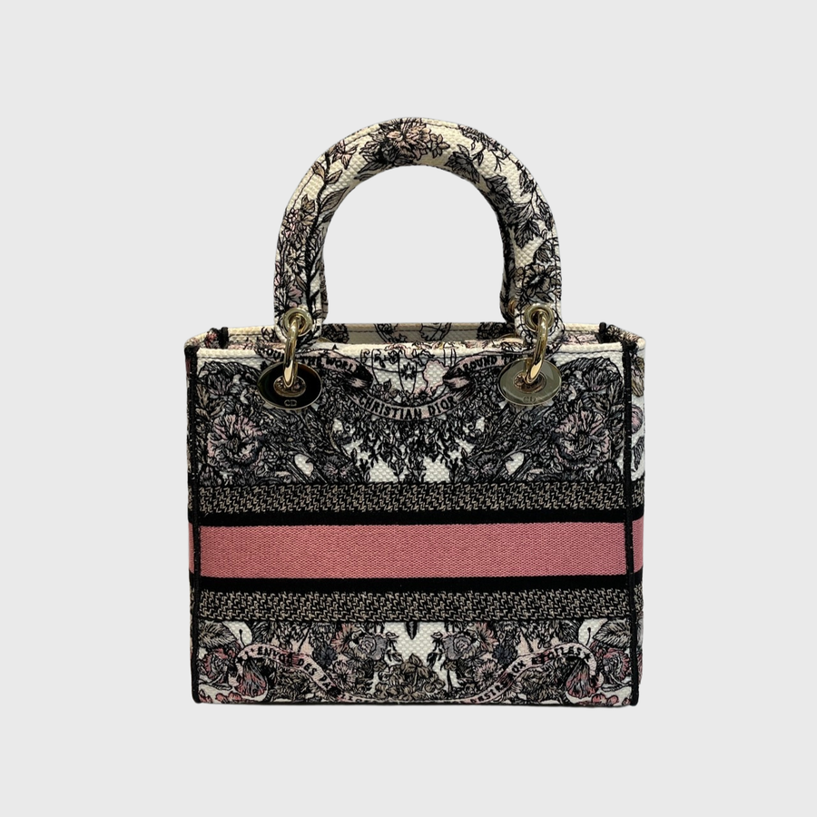Christian Dior Lady Dior Bag Canvas Multicolor PG