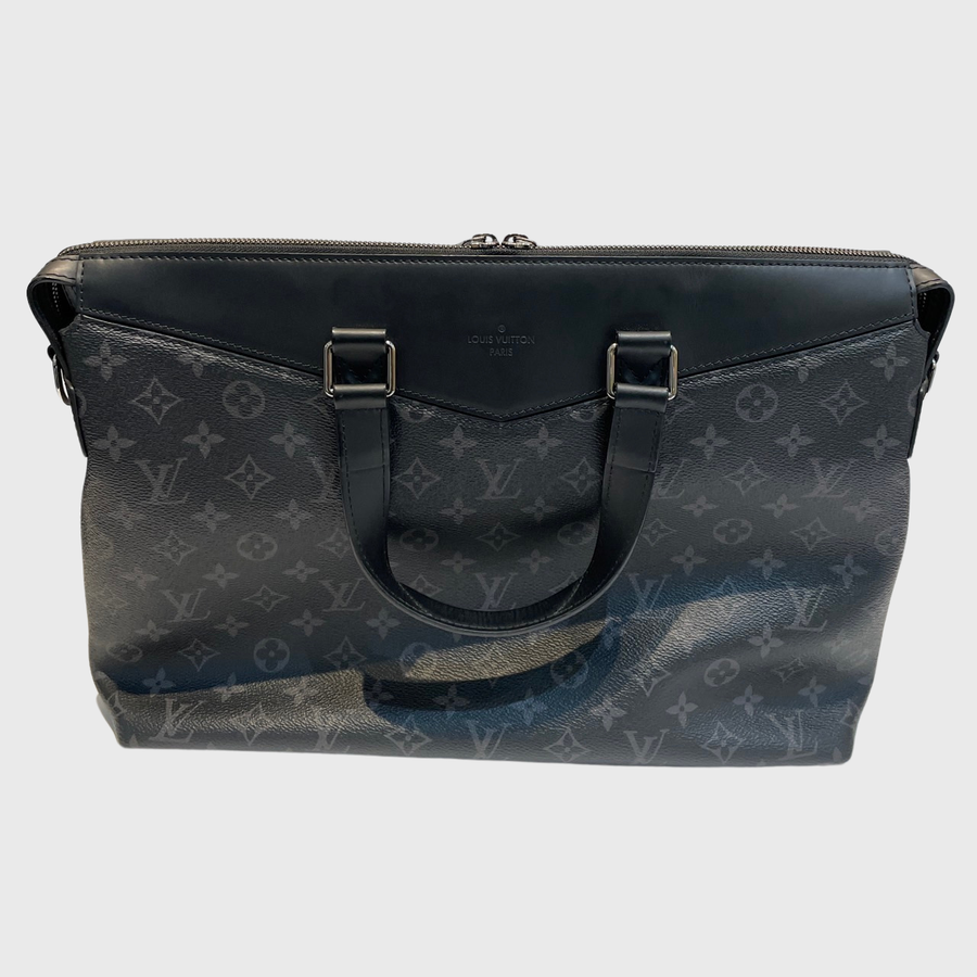 Louis Vuitton Briefcase Exploere Canvas Cowhide Black SHW