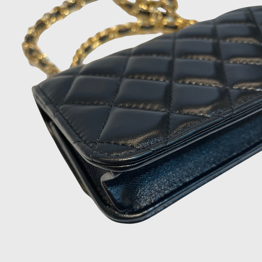Chanel WOC Lambskin Black GHW