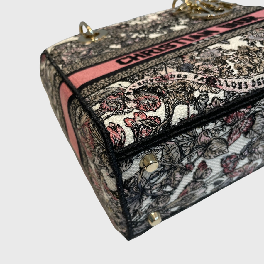 Christian Dior Lady Dior Bag Canvas Multicolor PG