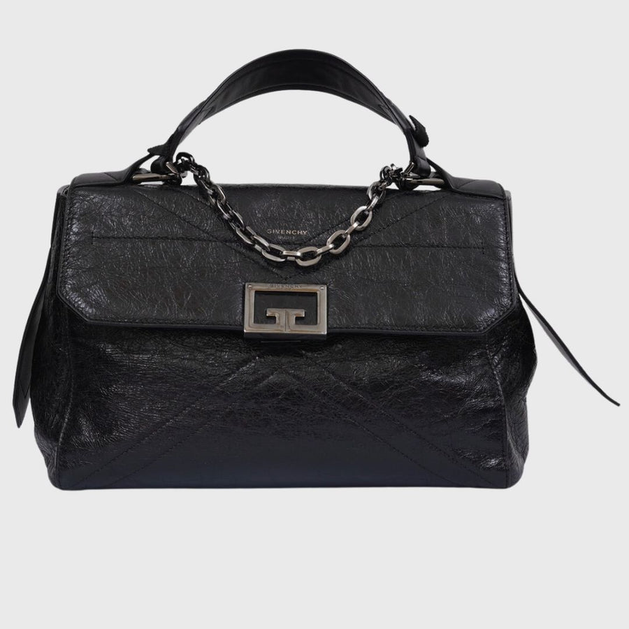 Givenchy ID bag Creased Patent Calfskin Black SHW