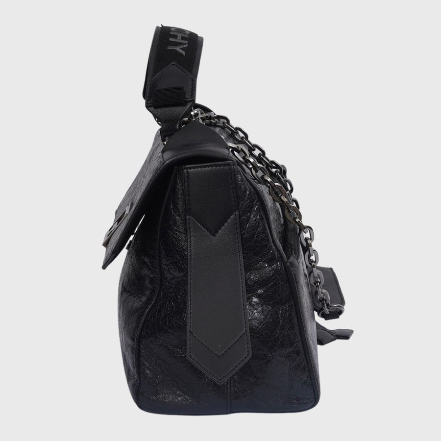 Givenchy ID bag Creased Patent Calfskin Black SHW