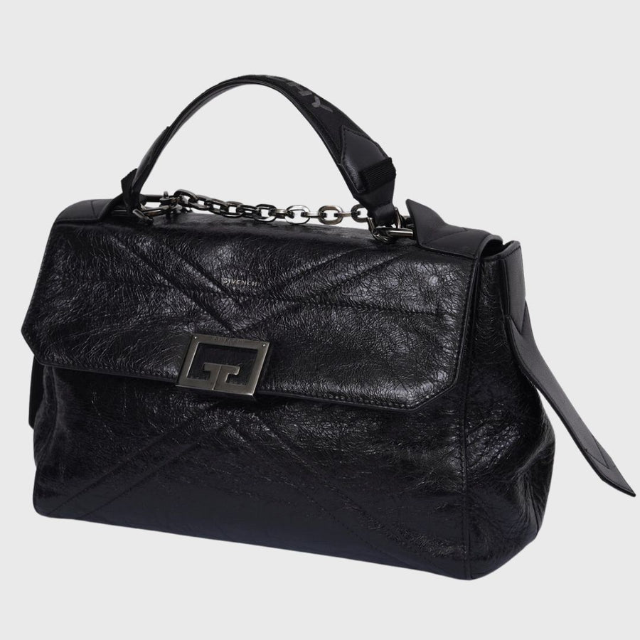 Givenchy ID bag Creased Patent Calfskin Black SHW