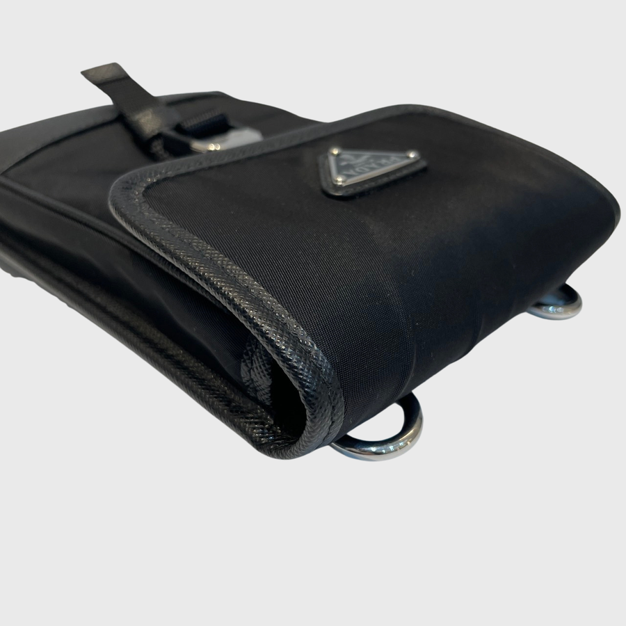 Prada Re-Nylon Phone Nylon Black SHW