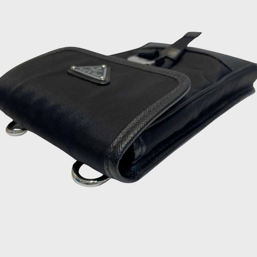 Prada Re-Nylon Phone Nylon Black SHW
