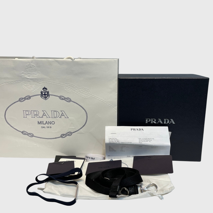 Prada Re-Nylon Phone Nylon Black SHW