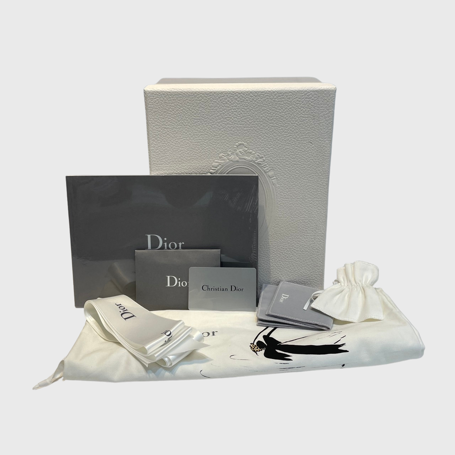 Christian Dior Lady Calfskin Grey GHW
