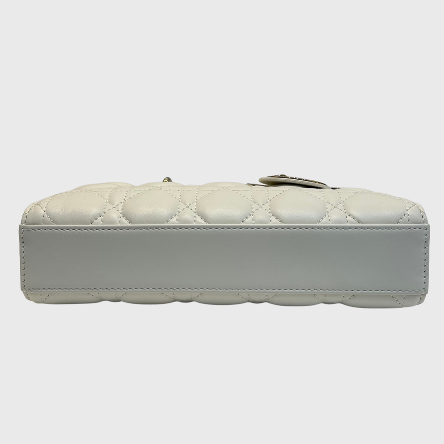 Christian Dior Lady D-Joy Calfskin White GHW