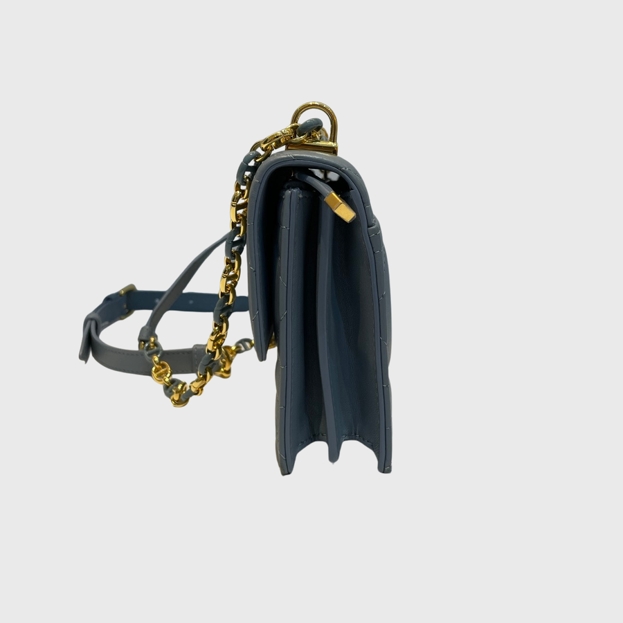 Christian Dior Miss Caro Lambskin Blue GHW